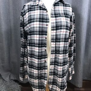 Croft and Barrow Cozy Oversized Flannel Buttondown